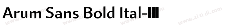 Arum Sans Bold Ital字体转换